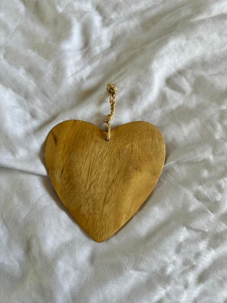Decoratief houten hart om op te hangen, Hout, Ophalen of Verzenden, Bruin, Landelijk