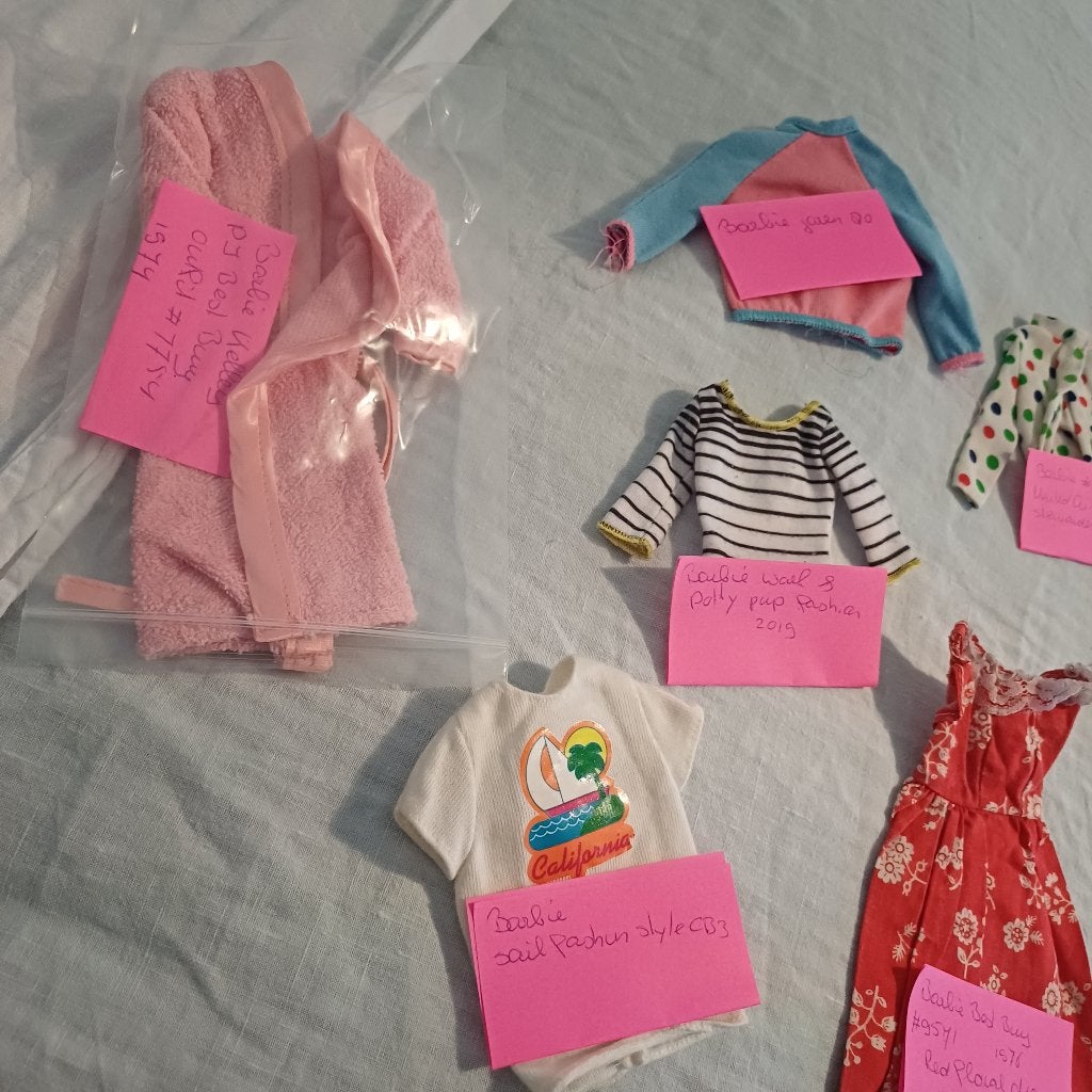 Vintage Barbie kleding, jaren 80, Verzamelen, Poppen, Gebruikt, Pop, Ophalen of Verzenden