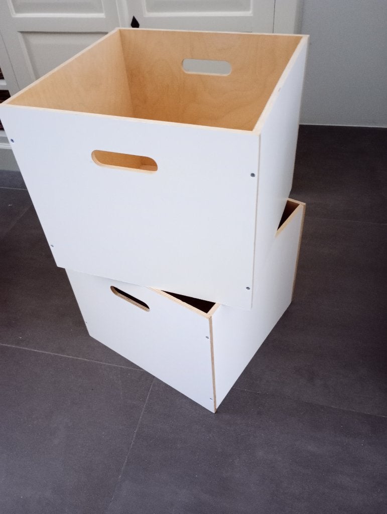 Witte houten Ikea bakken, Ophalen, Gebruikt, Minder dan 50 cm, Minder dan 40 cm