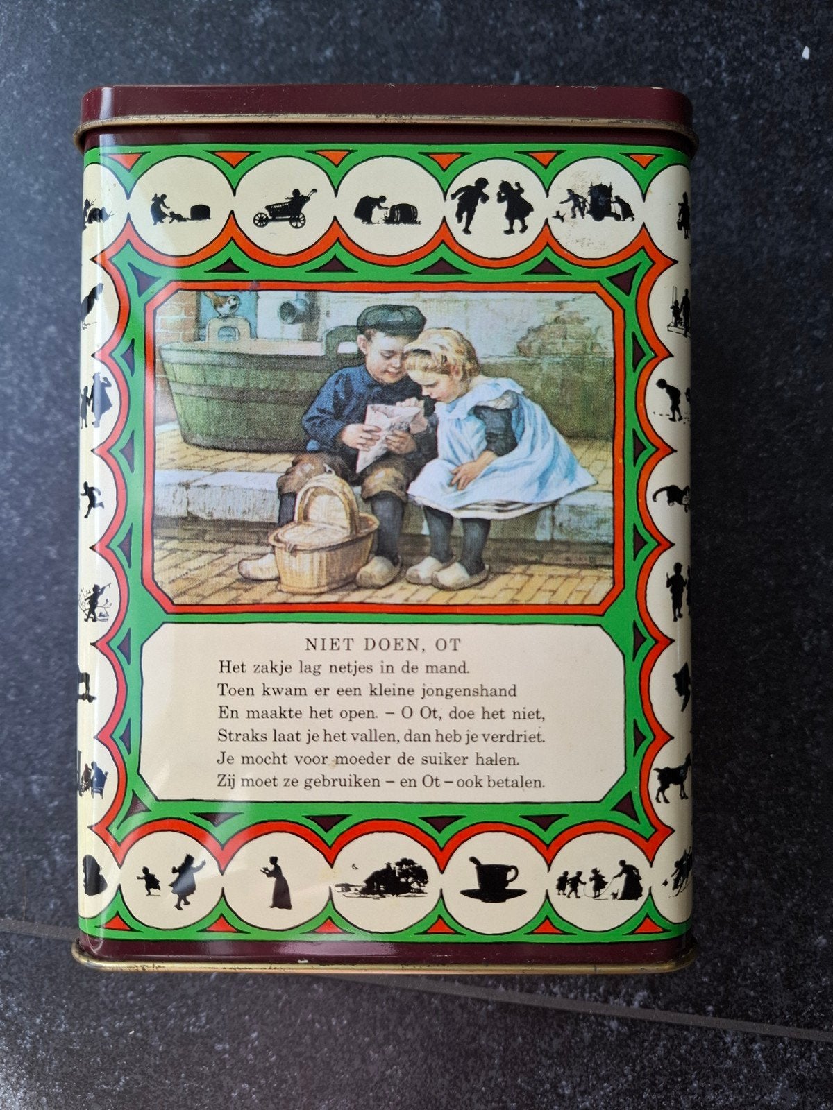 Vintage Royco blik met Ot en Sien afbeeldingen, Verzamelen, Blikken, Ophalen of Verzenden