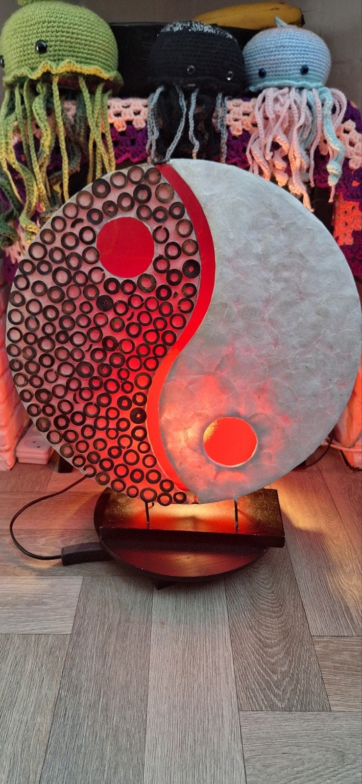 Unieke Yin Yang Tafellamp, Ophalen of Verzenden, Gebruikt