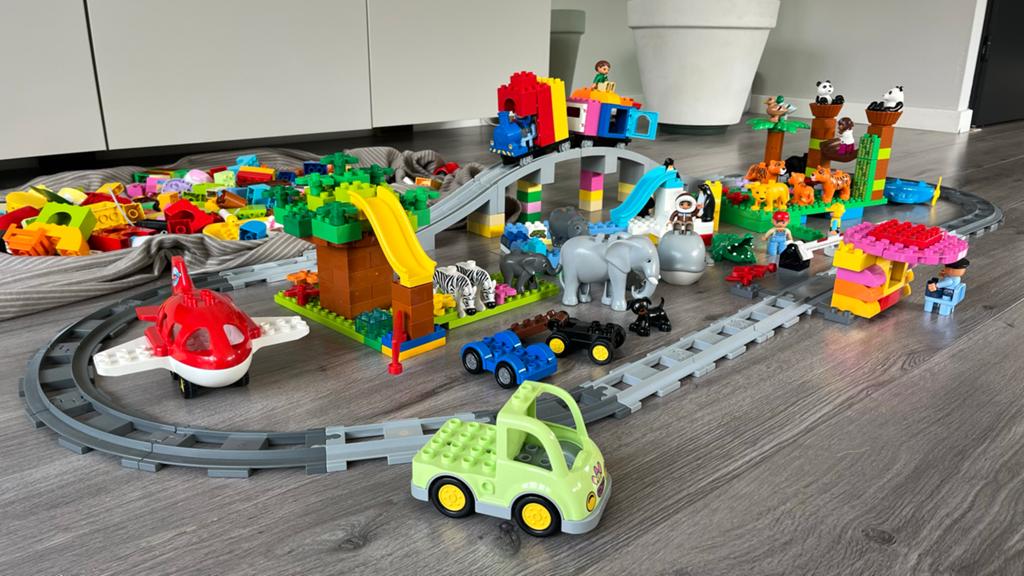 Grote LEGO Duplo collectie: Trein, dierentuin, vliegtuig, Ophalen, Inclusief minifiguren, Gebruikt, Overige thema's