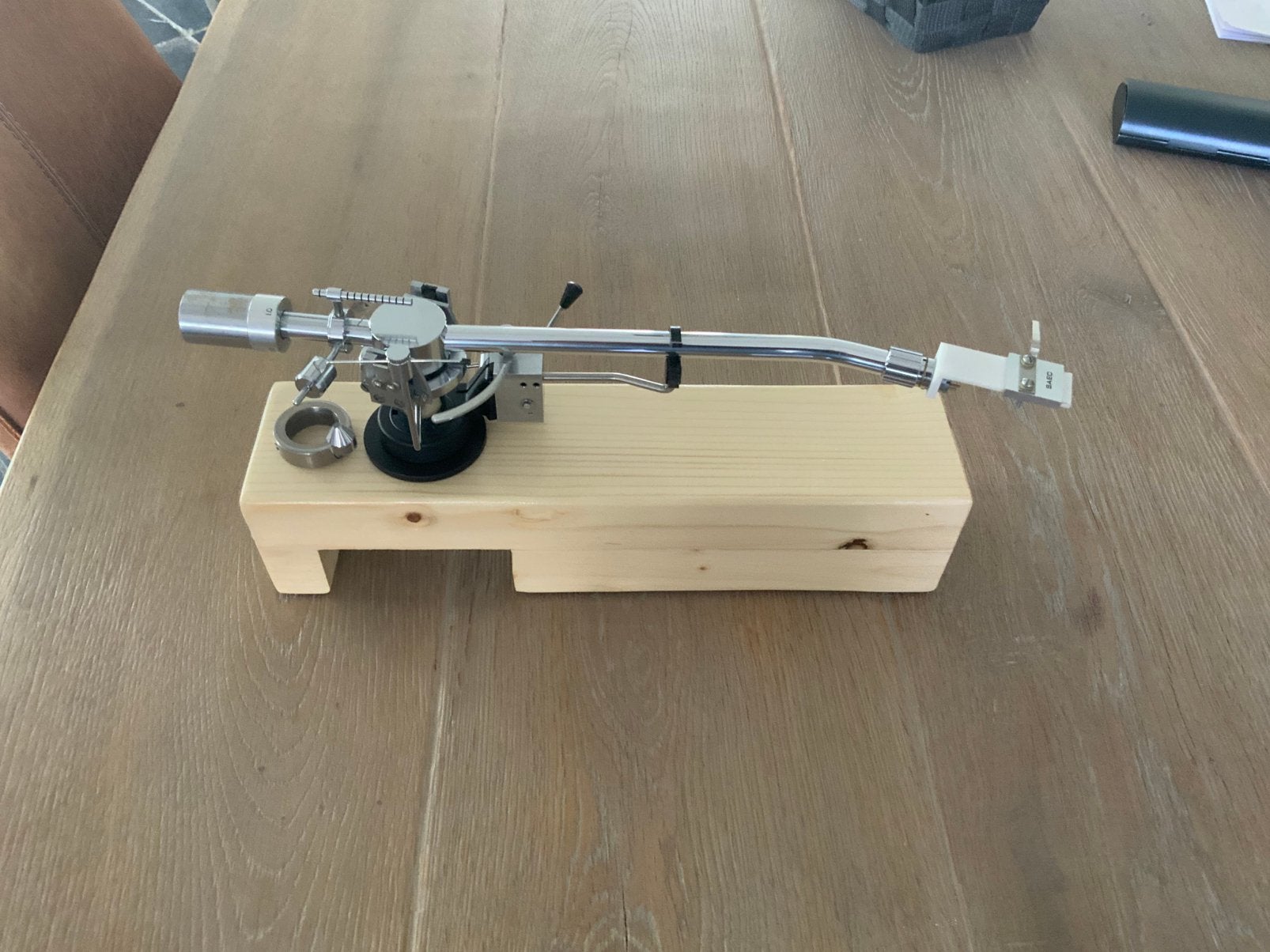 SAEC WE-308 Tonearm met ULS-3X (ceramische headshell), Audio, Tv en Foto, Platenspelers, Ophalen of Verzenden, Zo goed als nieuw