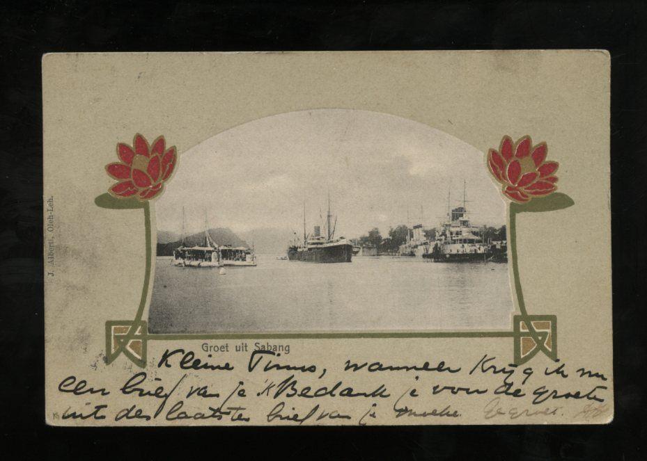 Ned. Indië  1904 Sabang harbor to Tine Wesseling Bolsward, Ophalen, Voor 1920, Buiten Europa