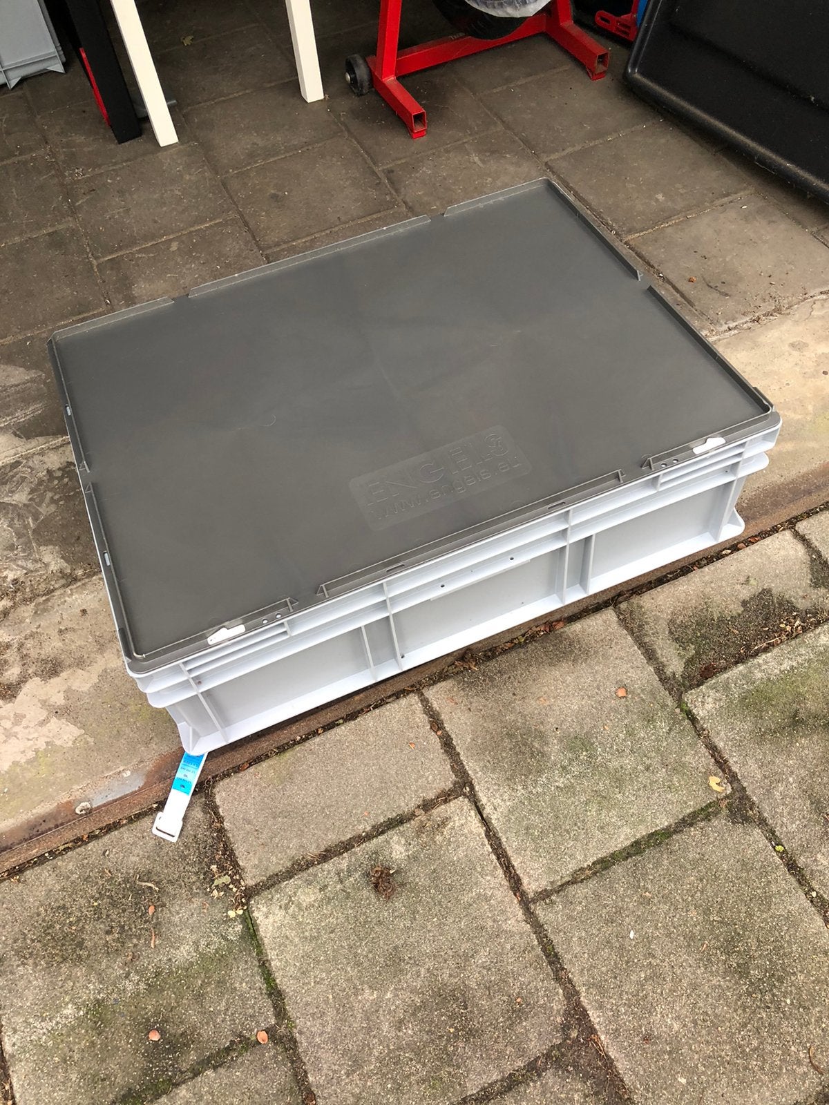 2 Kunststof stapel bakken met straps, Ophalen, 60 cm of meer, 75 tot 100 cm, Nieuw