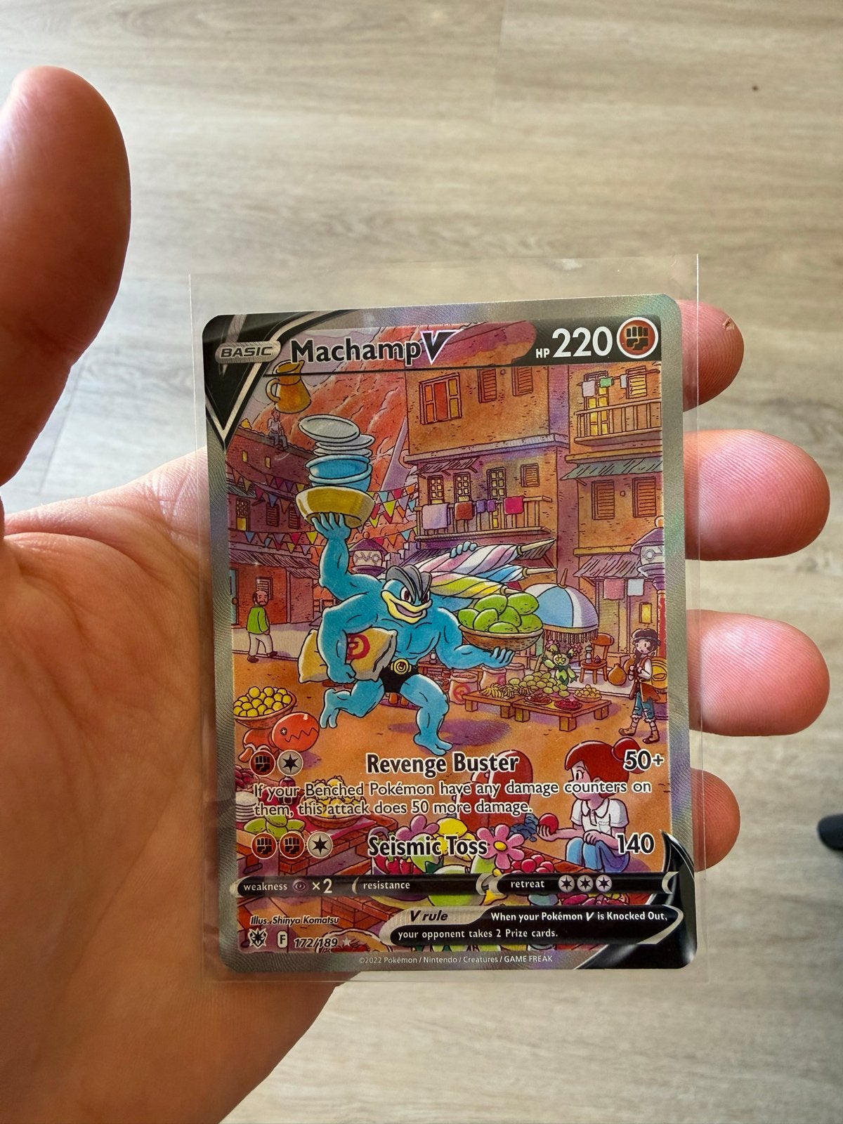 Machamp V 172/189 Astral Radiance - Mint Conditie, Ophalen of Verzenden, Zo goed als nieuw, Losse kaart