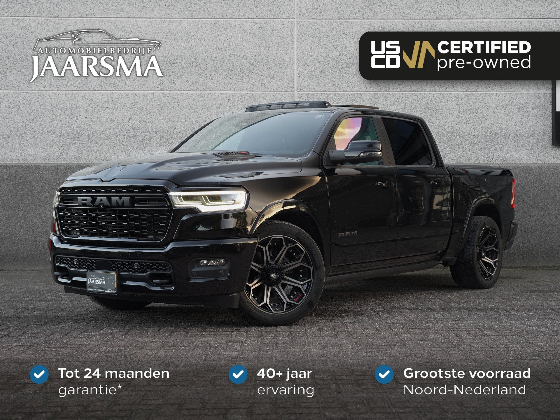 Dodge Ram 1500 Limited Night 549pk Hurricane H-O | 4 Play Wh, Automaat, Gebruikt, 2993 cc, Zwart
