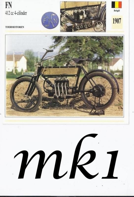 Mk1 motorkaart fn 412 cc 4-cilinder, Ophalen of Verzenden, Zo goed als nieuw, Motoren