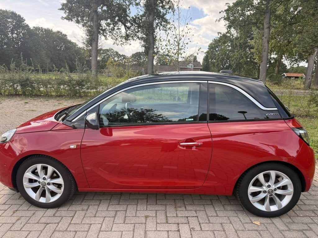 Opel ADAM 1.0 Turbo 90PK Start&stop 3D 2017 Rood, Auto's, Voorwielaandrijving, 40 €/maand, Zwart, 1041 kg