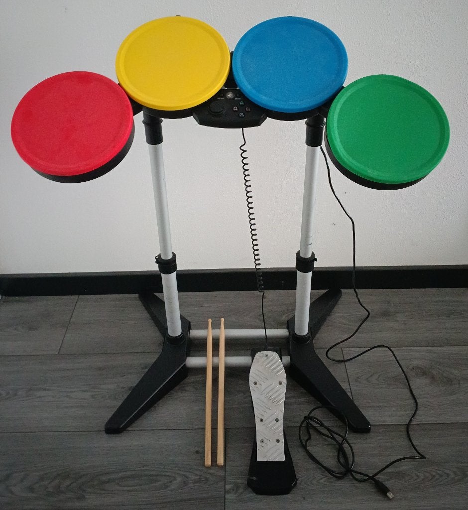 rockband drumstel met game band hero playstation3 ps3, Ophalen, Muziek, Zo goed als nieuw, 3 spelers of meer
