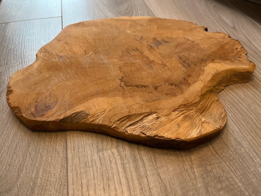 Teak Houten Plateau - onderzetter, Ophalen, Hout, Handgemaakt, Bruin
