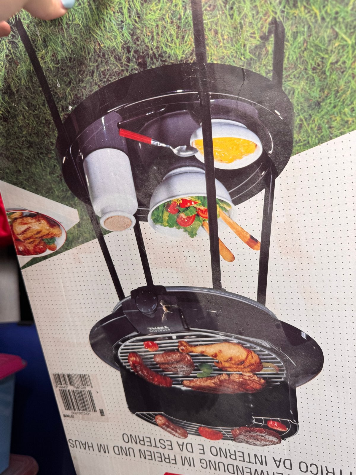 Tefal elektrische barbecue-grill met standaard, Tuin en Terras, Ophalen, Gebruikt