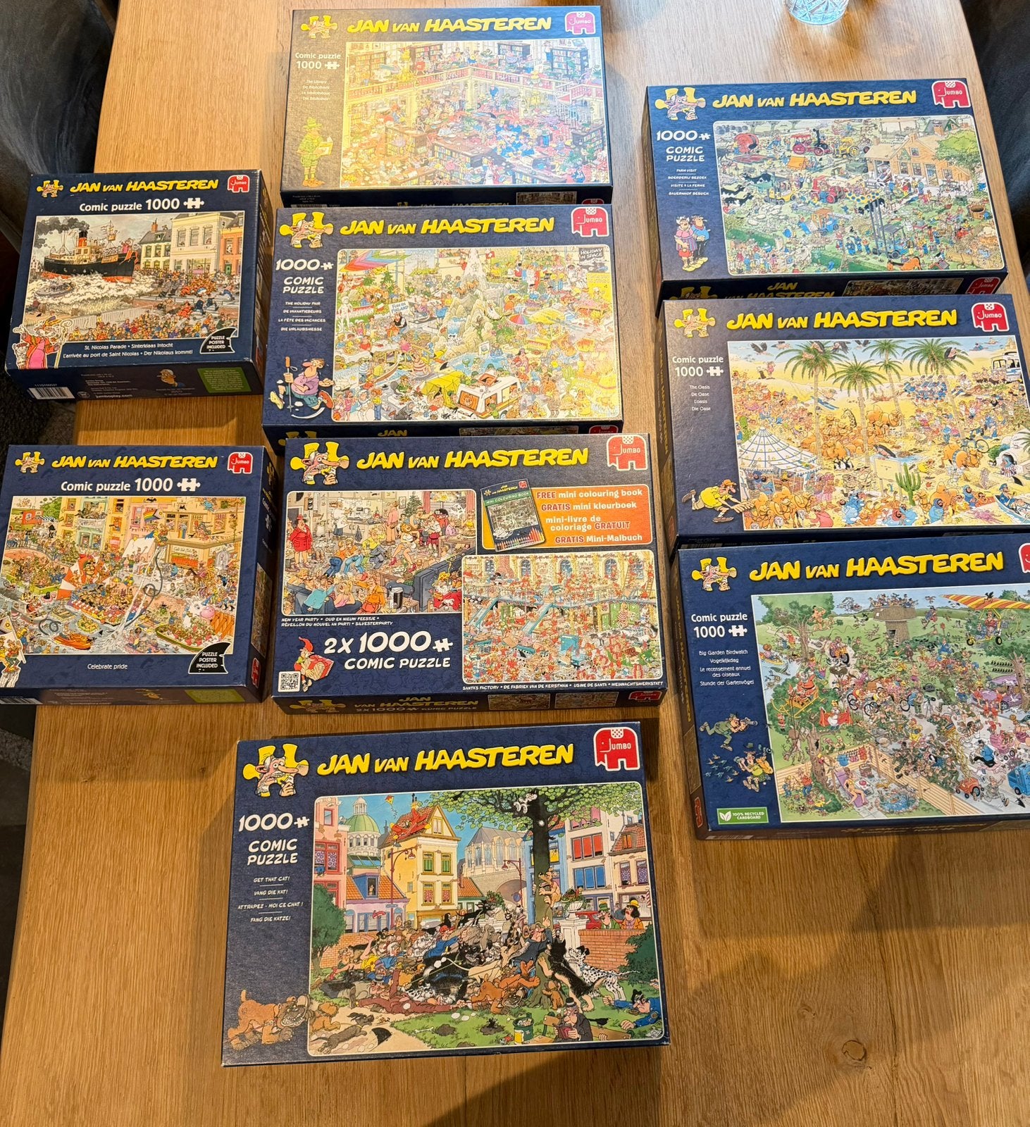 Van Haasteren 13 puzzels van 1000 stukjes, Ophalen, 500 t/m 1500 stukjes, Gebruikt, Legpuzzel