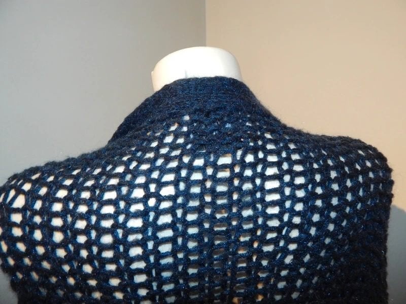 Essentiel Antwerp nacht blauw vest glinstering stof M, Maat 38/40 (M), Zo goed als nieuw, Essentiel Antwerp, Verzenden
