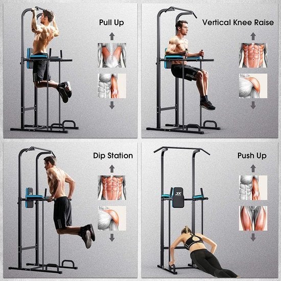 Power Tower – Optrekrek – Dips Station – Push-Up Rek, Corvance B.V., Verzenden, Nieuw, Corvancebol@gmail.com