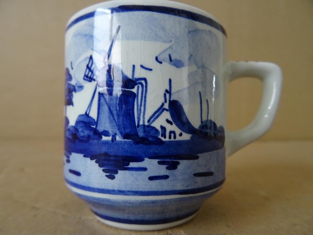Delfts blauw espressokopje Delfts blauw Delfts Holland 1960, Antiek en Kunst, Ophalen of Verzenden