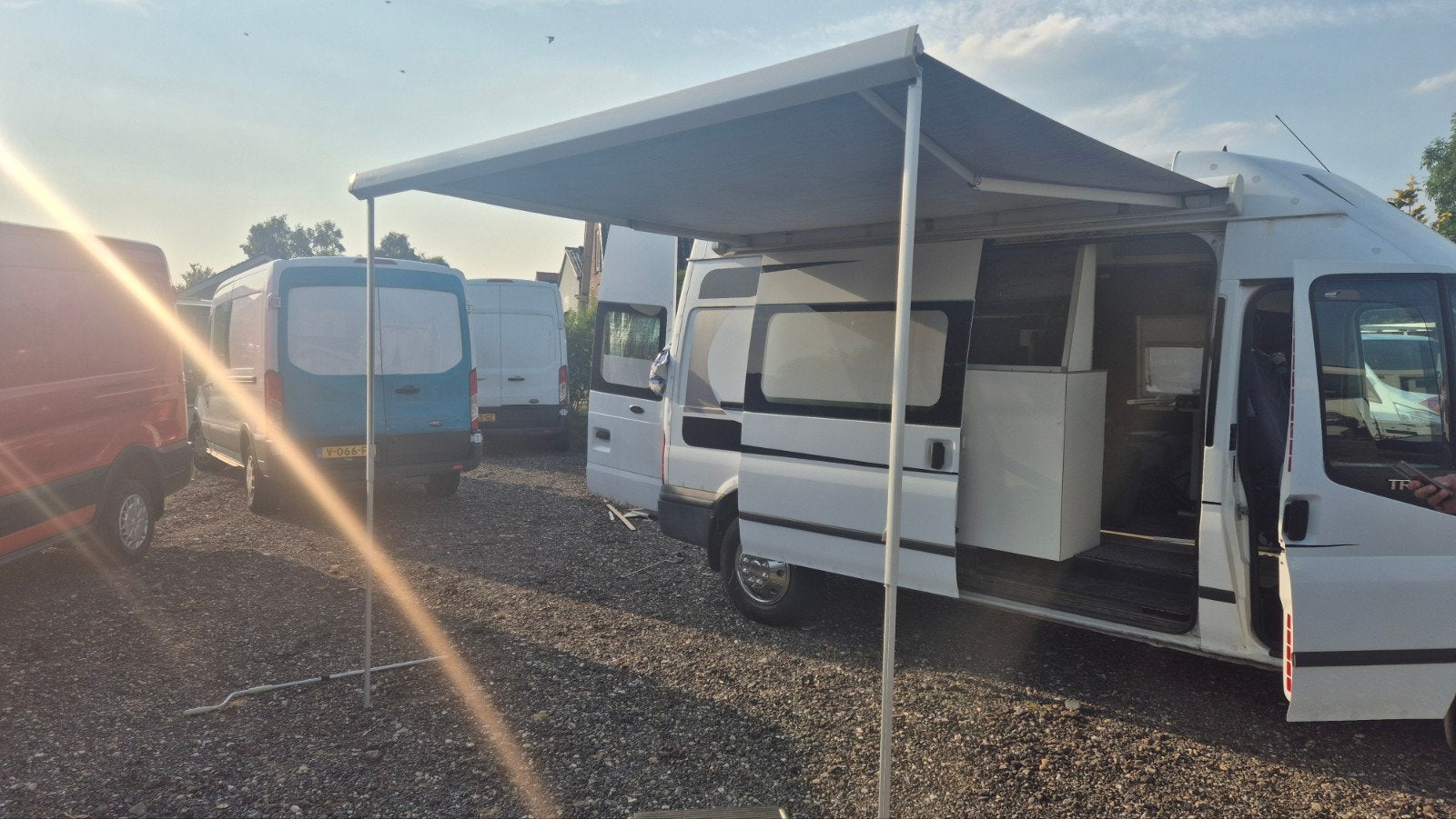 Thule Omnistor luifel voor camper of caravan Ford transit, Ophalen, Gebruikt, Thule