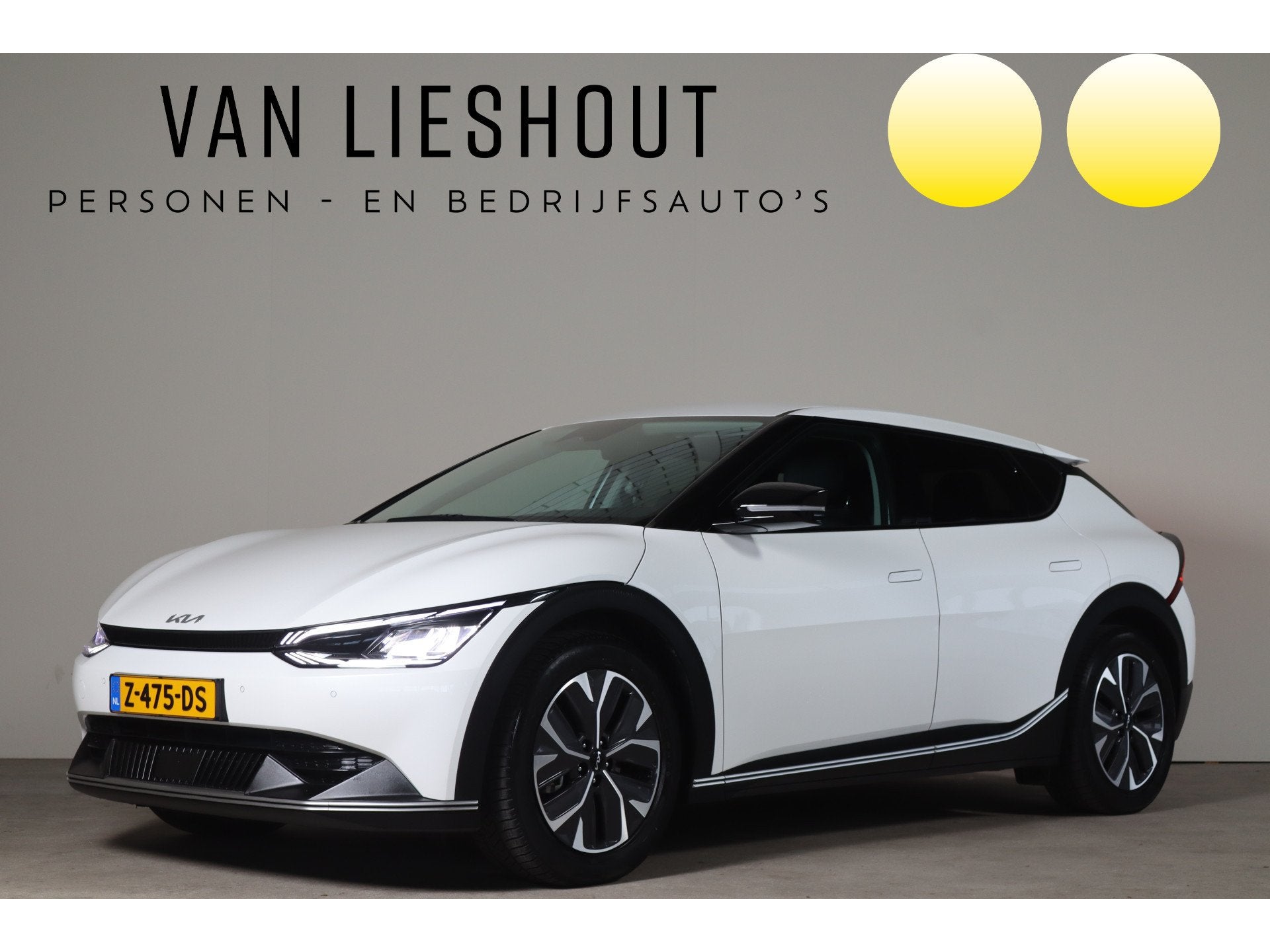Kia Ev6 Light Edition 58 kWh SOH 100% - NL- Auto! Stoel+Stuu, Auto's, Kia, Gebruikt, 750 kg, Leder en Stof, Wit