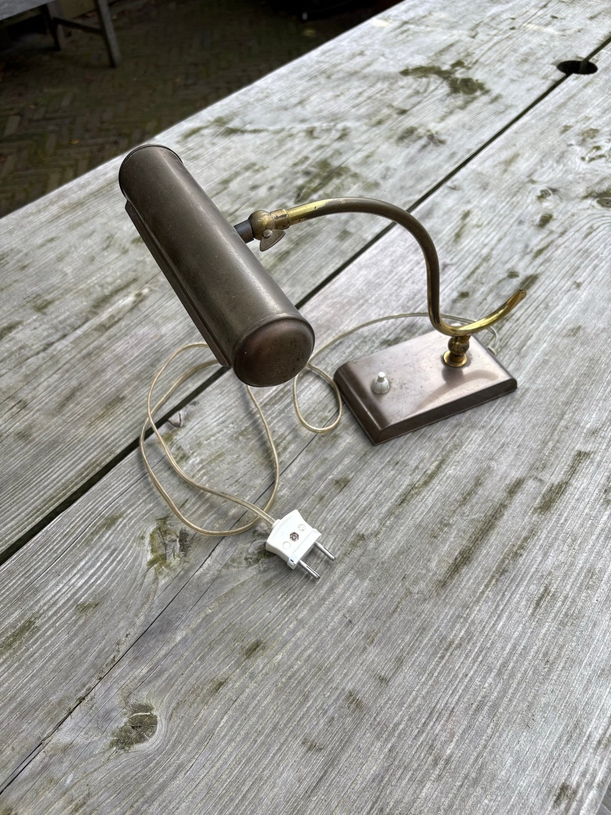 Vintage messing pianolamp piano lamp, Antiek en Kunst, Ophalen of Verzenden