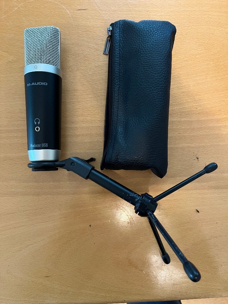 M-Audio Producer USB Microfoon met koptelefoon uitgang, Ophalen of Verzenden, Zo goed als nieuw, Studiomicrofoon