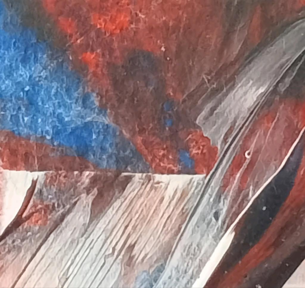 Gouache olieverf abstracte compositie, Antiek en Kunst, Kunst | Schilderijen | Abstract, Ophalen of Verzenden