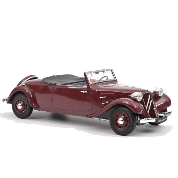 Citroen Traction Cabriolet 1938 Rood Modelauto 1/18 Norev, Hobby en Vrije tijd, Modelauto's | 1:18, Auto, Norev, Ophalen of Verzenden