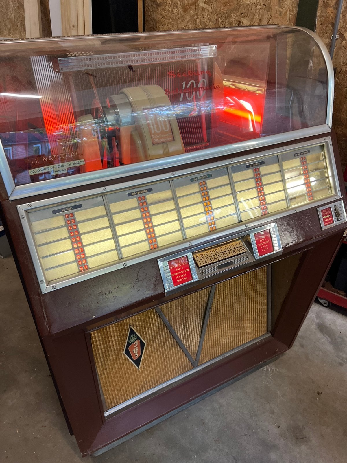 Seeburg M100A jukebox “select-o-matic” +/- 1950, Ophalen, Gebruikt, 1950 tot 1960, Seeburg