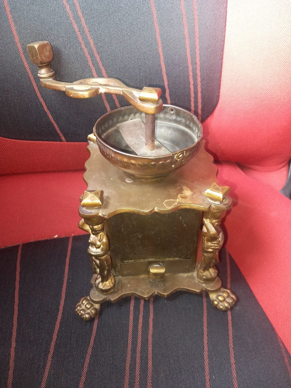 antieke koffie molen van koper, Ophalen of Verzenden