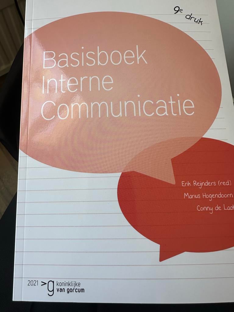 Basisboek Interne Communicatie - 9e druk (2021), Boeken, Studieboeken en Cursussen, Zo goed als nieuw, HBO, Gamma, Ophalen of Verzenden