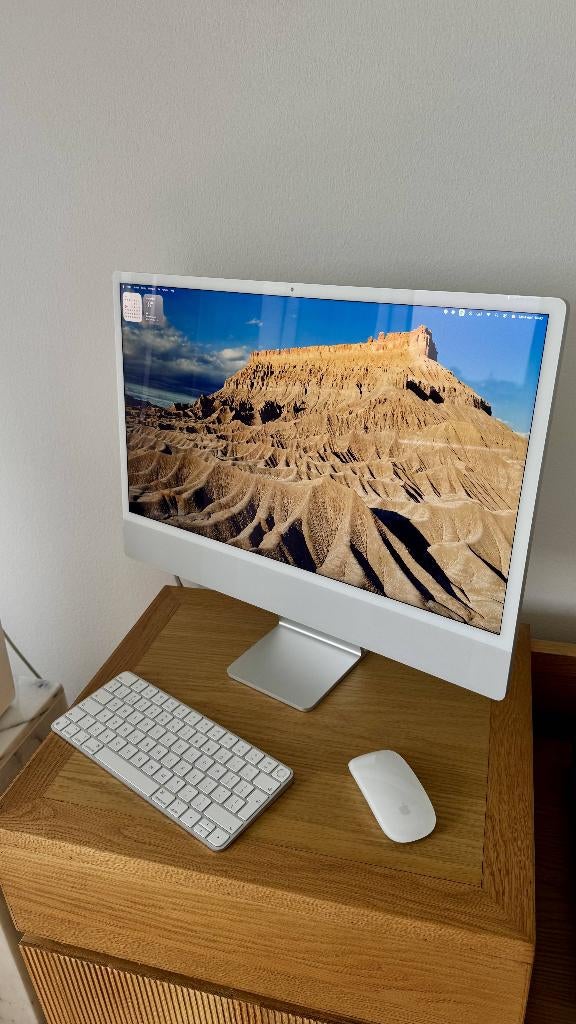 Apple iMac 24 inch M1 16GB 512GB SSD 2021 incl. doos, Computers en Software, Apple Desktops, Ophalen, SSD, IMac, Zo goed als nieuw