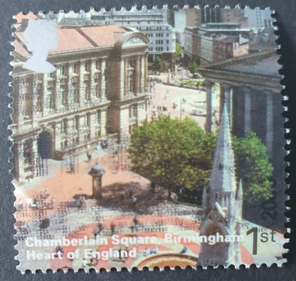 196-26 Engeland / Chamberlain Square, Verzenden, Gestempeld