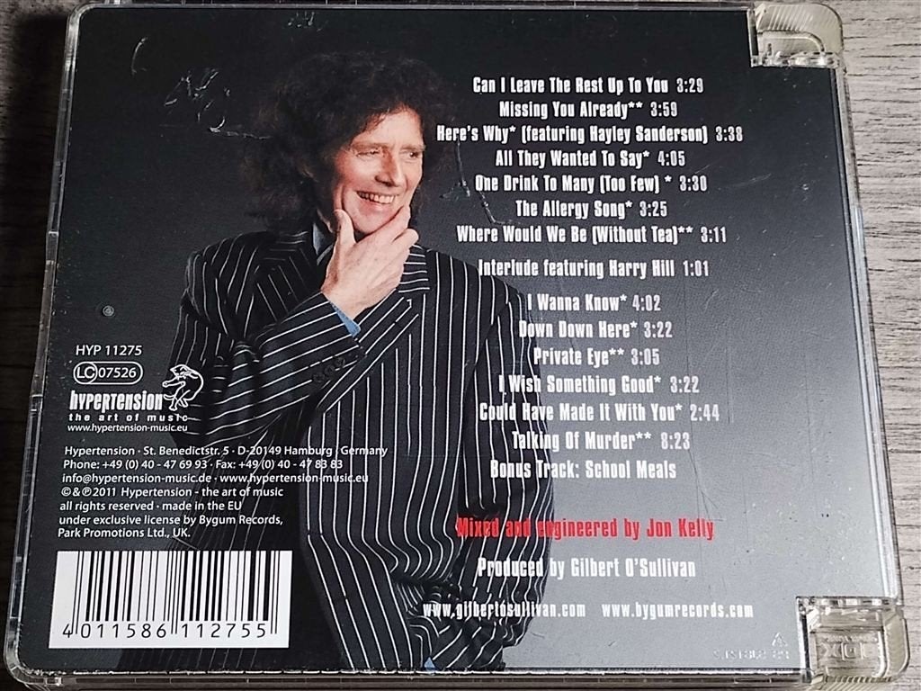 Gilbert O\'Sullivan ‎- Gilbertville [Super Jewel Case], Cd's en Dvd's, Ophalen of Verzenden, Zo goed als nieuw, Pop