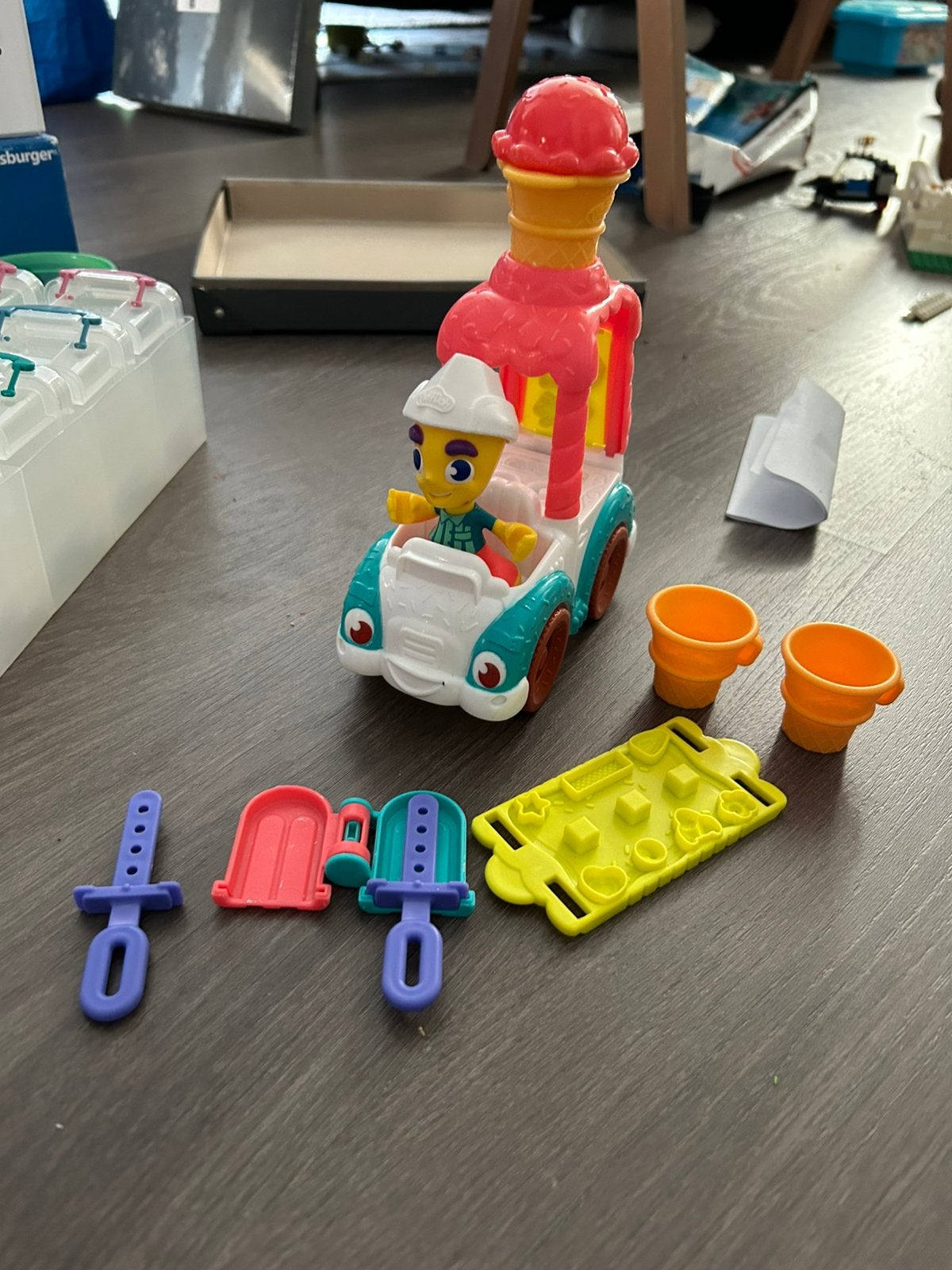 Playdoh / klei accessoires: kapper, ijswagen / ijsjes, etc, Ophalen of Verzenden, Gebruikt