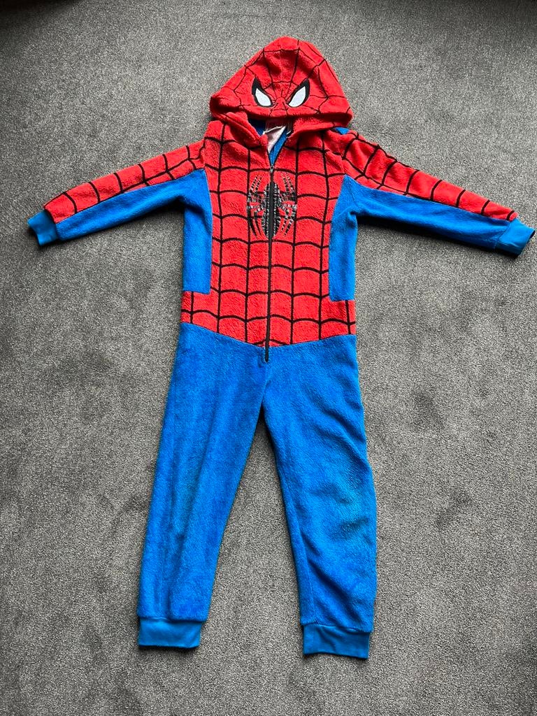 Spiderman onesie maat 122/128, Kinderen en Baby's, Kinderkleding | Maat 122, Ophalen of Verzenden, Zo goed als nieuw, Jongen of Meisje