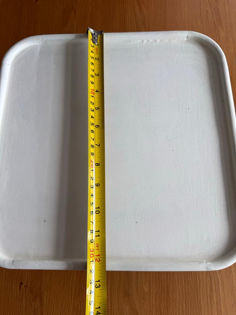 Set van 2 witte taartplateaus / etagères, Ophalen of Verzenden, Gebruikt