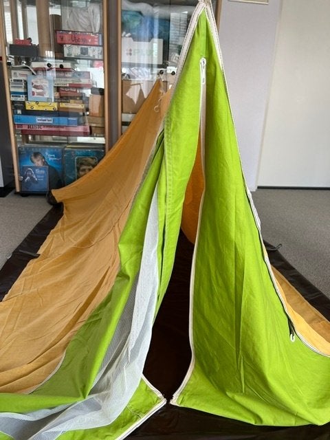 Originele Campingstar tent uit de jaren '80 - Compleet, Caravans en Kamperen, Tenten, Ophalen, Gebruikt, Tot en met 2