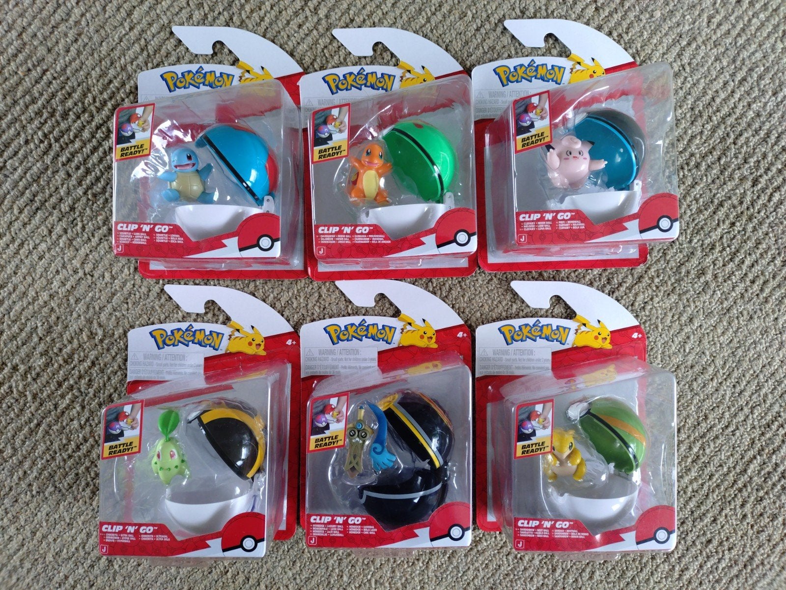 Set van 6 Pokémon Clip 'N' Go Figuren met Pokéballen - Nieuw, Ophalen of Verzenden, Nieuw