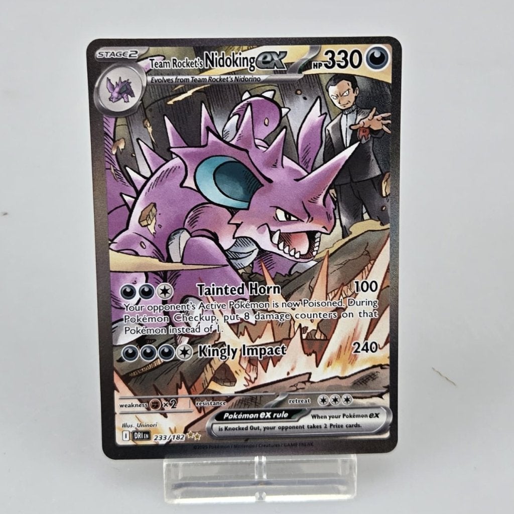 TCG Team Rocket's Nidoking ex DRI #233 M/NM in Toploader, Nintendo, Gebruikt, Support@nintendo.com, 11-1 Hokotate-cho, Kamitoba, Minami-ku
Kyoto 601-8501
Japan