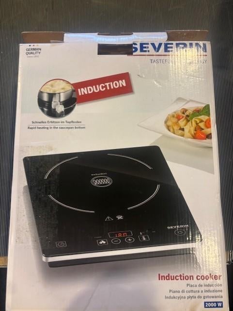 SEVERIN  inductie kookplaat met traploze temperatuurregeling, 3 kookzones of minder, Ophalen of Verzenden, Zo goed als nieuw, Inductie