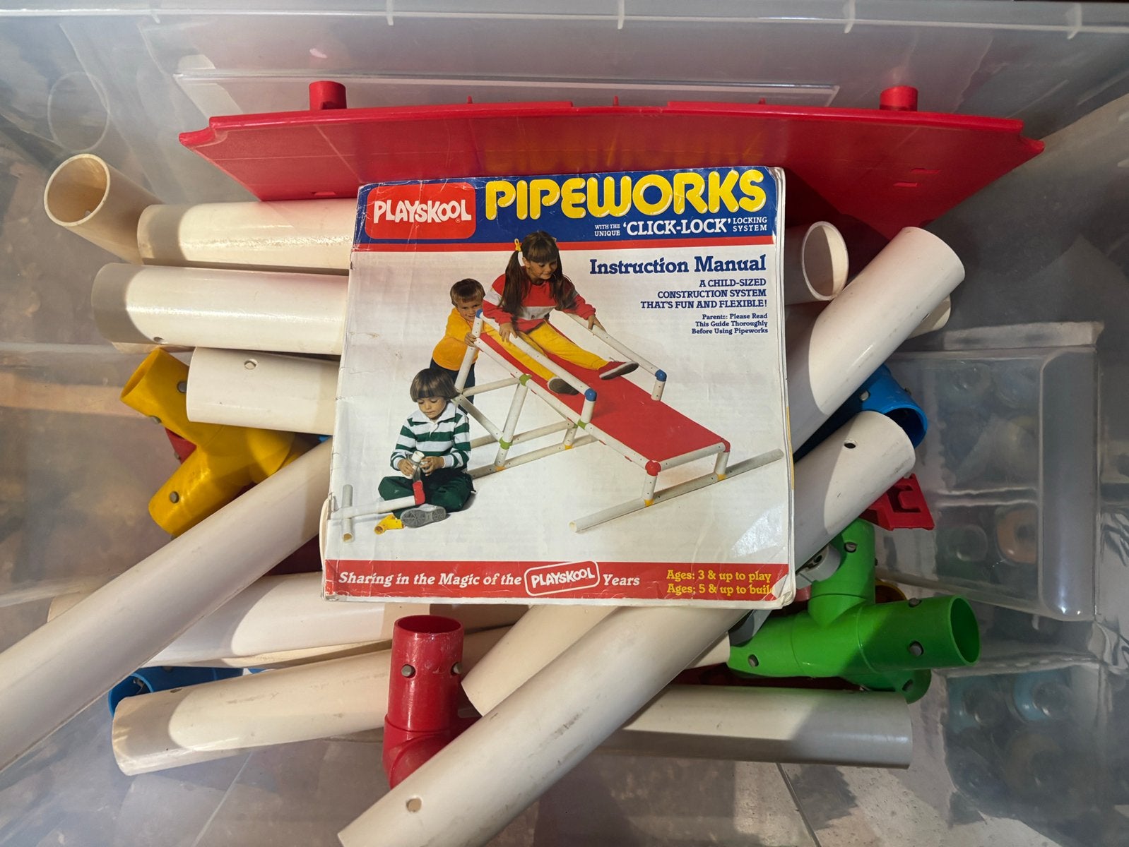 Playskool Pipeworks Deluxe Set Vintage constructiespeelgoed, Ophalen, Gebruikt