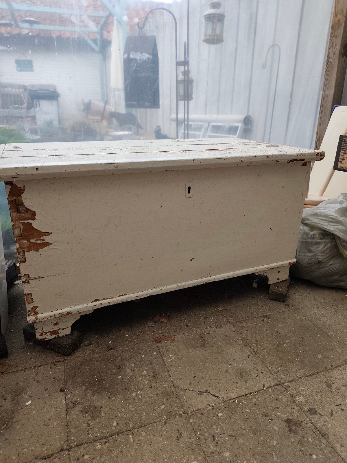 oude kist, Huis en Inrichting, Woonaccessoires | Kisten, Ophalen, Minder dan 50 cm, Gebruikt, 100 tot 150 cm