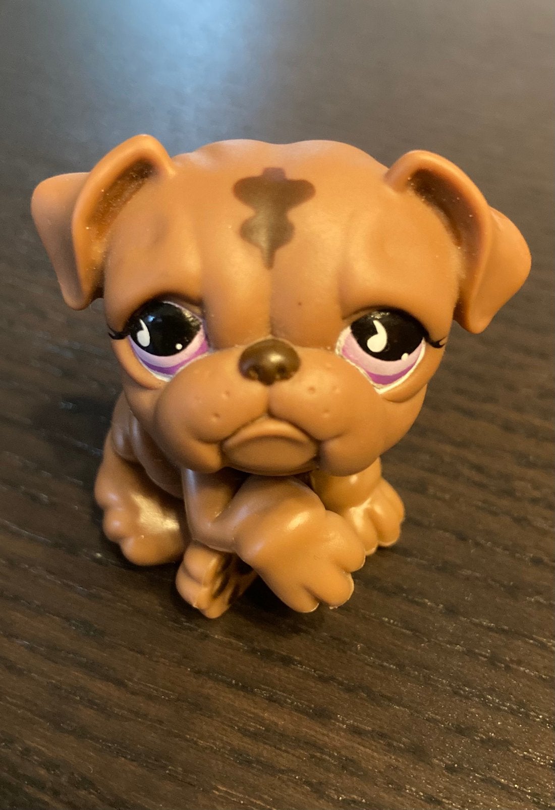 Littlest Pet Shop bruine bulldog, Verzamelen, Ophalen of Verzenden, Gebruikt
