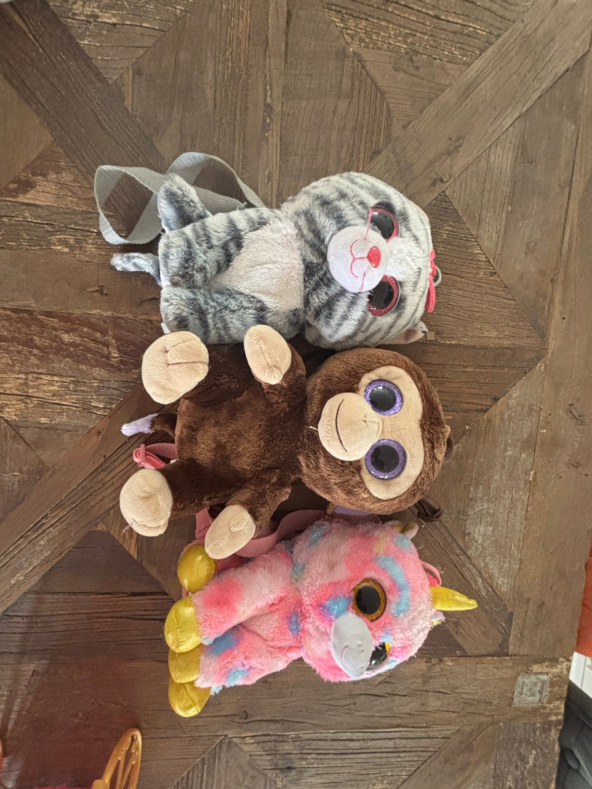 Leuke Ty Beanie Boo rugzakjes - Kat, Aap, Eenhoorn, Fietsen en Brommers, Ophalen, Gebruikt