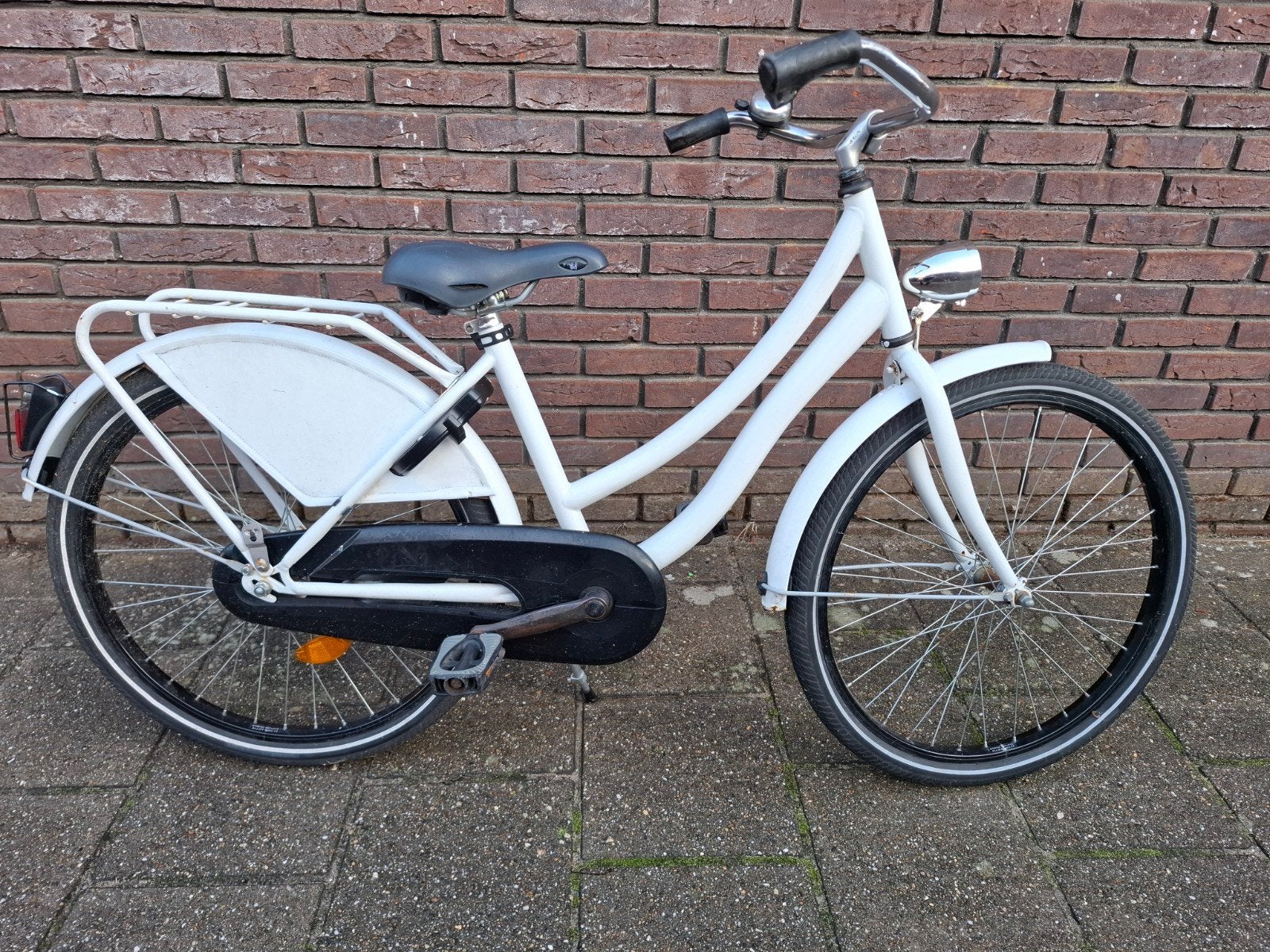 Witte Meisjesfiets - 24 inch - Terugtraprem, Terugtraprem, Onbekend, Ophalen of Verzenden, Gebruikt