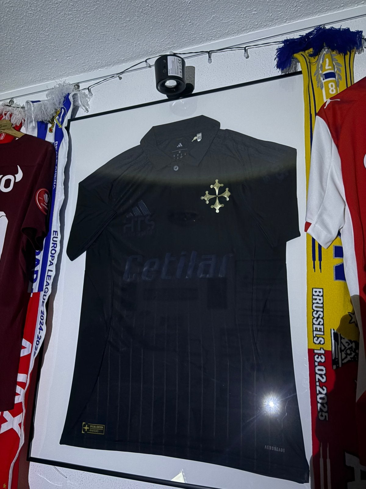 SC Pisa 4e shirt Limited Edition (ingelijst), Kleding | Heren, Ophalen, Maat 48/50 (M), Zwart, Nieuw