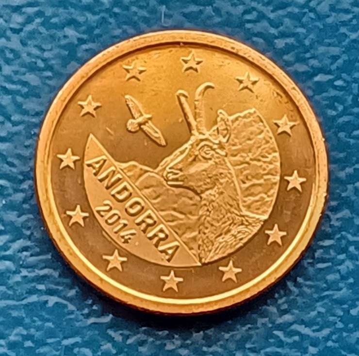 Andorra 1 Eurocent - 2014 UNC, Verzenden, Overige landen, 1 cent, Losse munt