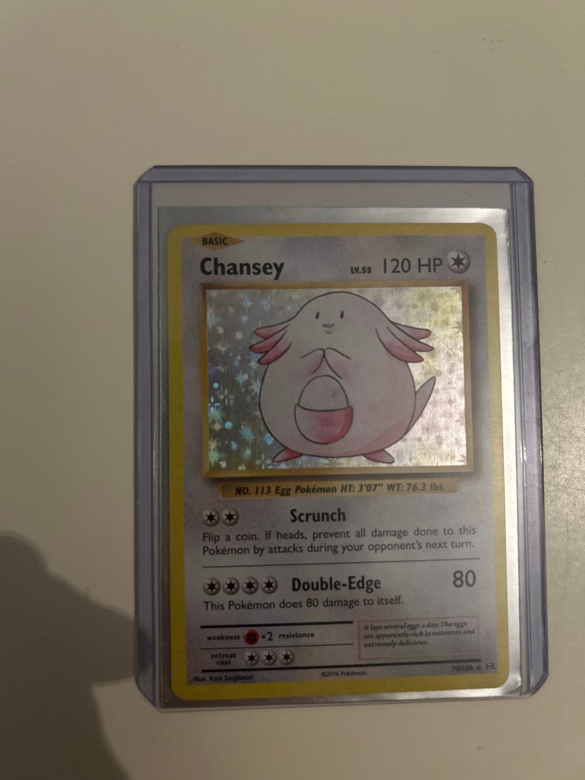 Chansey Holo 70/108 XY Evolutions Pokémon Kaart 2016, Ophalen of Verzenden, Zo goed als nieuw, Losse kaart, Foil