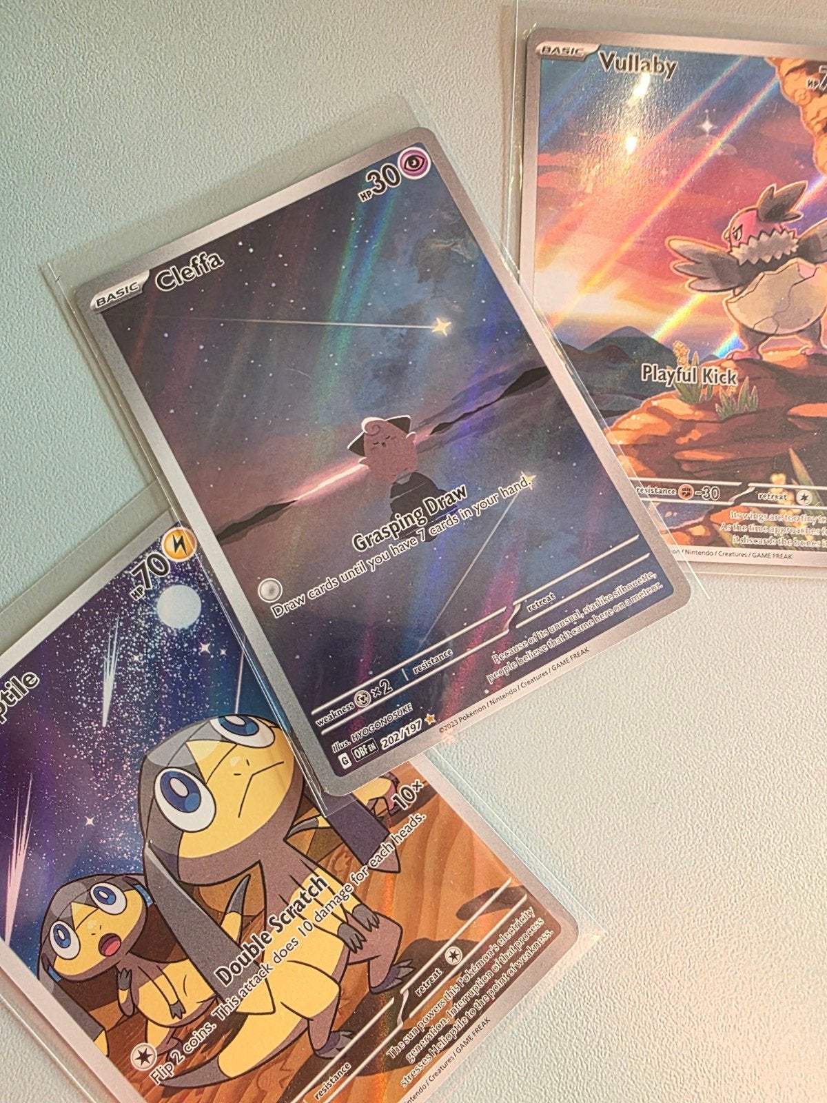 Pokemon - Helioptile, Cleffa & Vullaby IR, Ophalen of Verzenden, Zo goed als nieuw