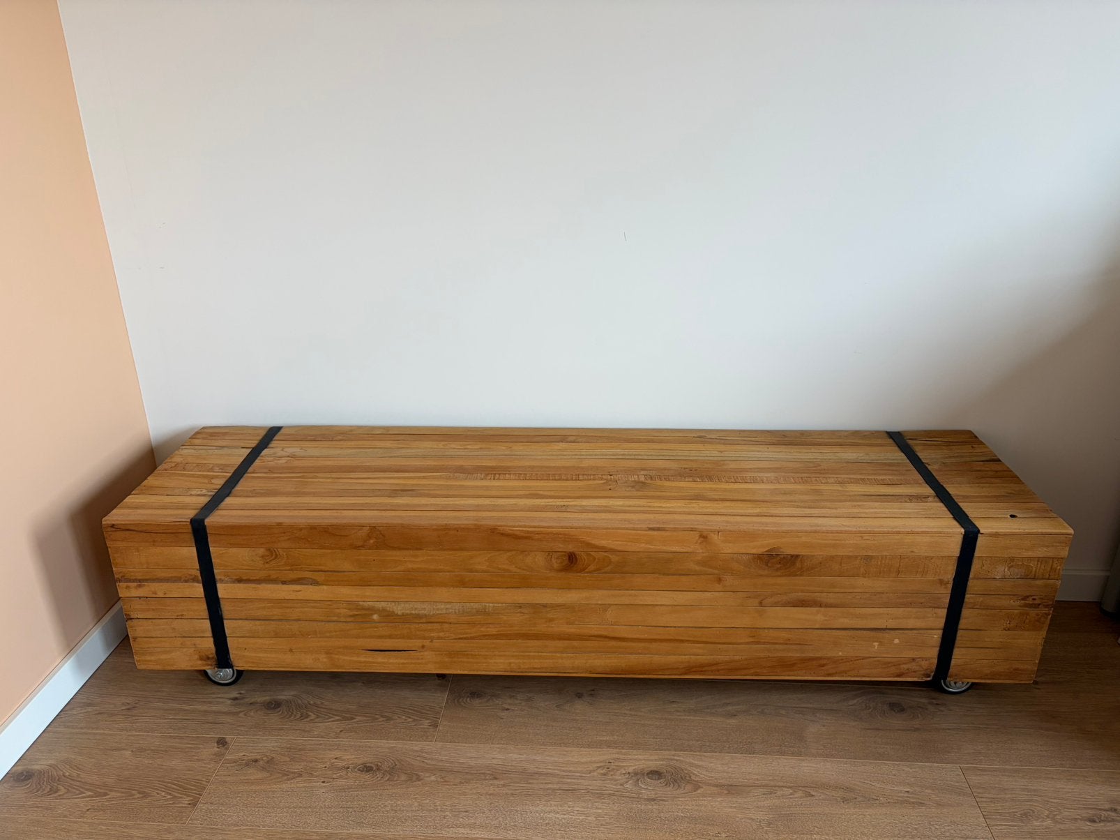 Teak houten TV meubel, Huis en Inrichting, Kasten | Televisiemeubels, Zo goed als nieuw, Minder dan 100 cm, 150 tot 200 cm, 25 tot 50 cm