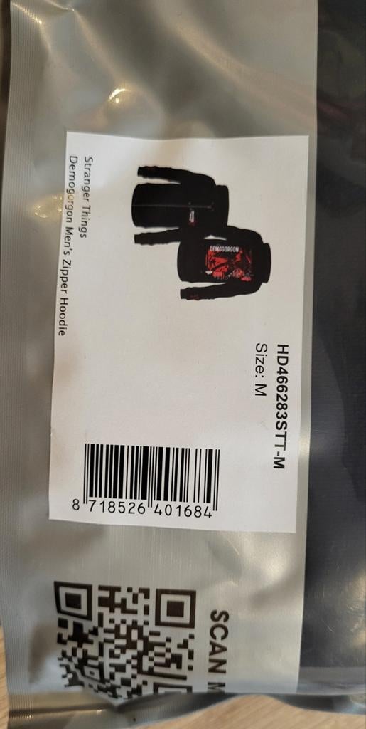 Stranger Things Hoodie Zwart Maat M (ook XL beschikbaar), Ophalen of Verzenden, Nieuw, Maat 48/50 (M), Zwart